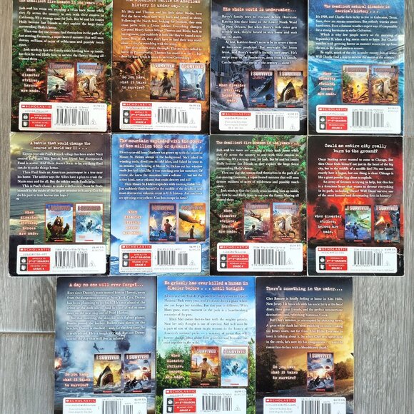 I SURVIVED SCHOLASTIC LOT OF 11 PAPERBACK BOOKS BY LAUREN TARSHIS NO DUPLICATES - Picture 2 of 12